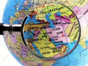 focus-on-middle-east-Stock-Photo-map